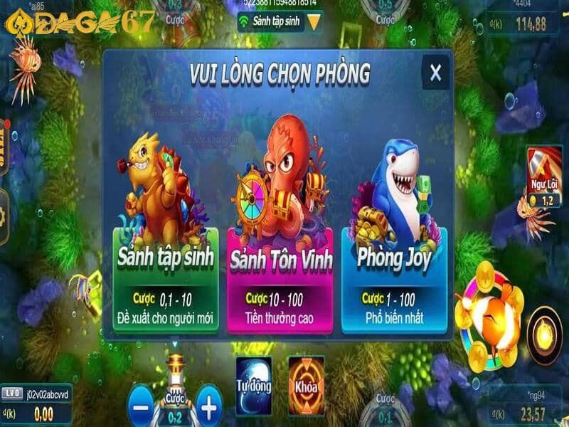 Trò chơi đánh cá vui vẻ có 3 sảnh chơi phù hợp với mọi người Trò chơi đánh cá vui vẻ có 3 sảnh chơi phù hợp với mọi người